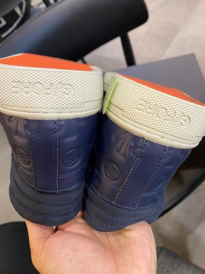 GFore Men 13 Debossed Quarter G Twilight Blue Leather Street Chukka Sneakers รูปที่ 3