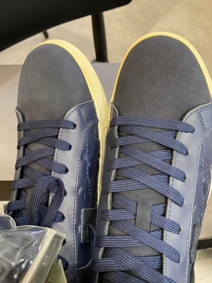 GFore Men 13 Debossed Quarter G Twilight Blue Leather Street Chukka Sneakers รูปที่ 4