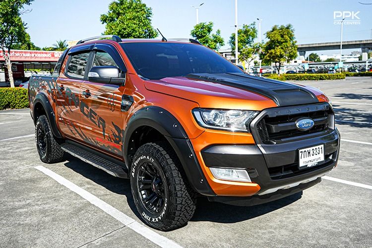 Ford Ranger 2018 2.2 Hi-Rider Wildtrak Pickup ดีเซล ไม่ติดแก๊ส เกียร์อัตโนมัติ ส้ม รูปที่ 3