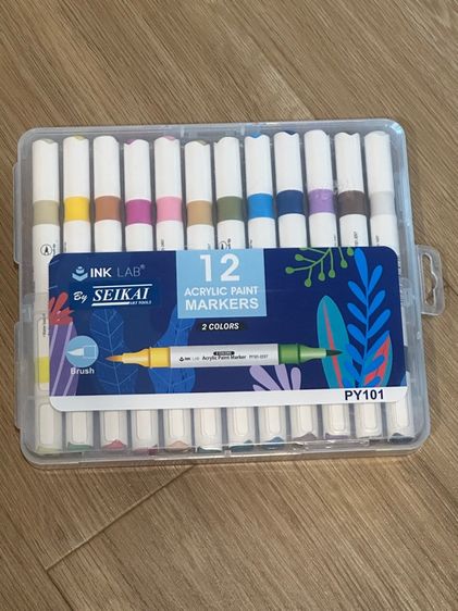 Acrylic Paint Markers 12 สี – ปากกาเพนท์อะคริลิค