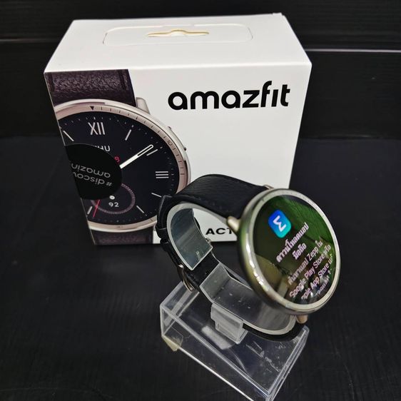 Amazfit Active 2 (Round) สมาร์ทวอทช์ สายหนัง สีดํา สภาพสวย อุปกรณ์ครบ รูปที่ 3