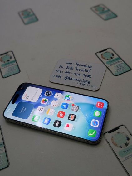 ขาย เทิร์น iPhone 15 Pro Max 256 Natural ศูนย์ไทย สภาพสวย มีตัวเครื่องอย่างเดียว สุขภาพแบต 77 เพียง 20,990 บาท ครับ รูปที่ 2