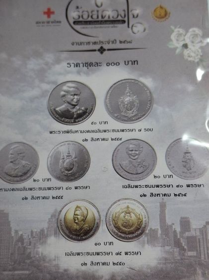 ชุดเหรียญ พระพันปี 4 เหรียญ ไม่ผ่านการใช้งาน รูปที่ 2