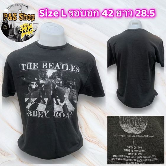 เสื้อยืดวง The Beatle สีดำของแท้ สกรีนแน่น สภาพดี ไม่มีตำหนิค่ะ    