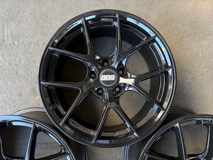 ล้อแม็กขอบ17 BBS CI-R 5รู114 กว้าง8.5 ออฟ35 สีดำเงา ล้อเบา FLOW FORMING งานAuto Option AOW ล้อไทย (ล้อทำสีมาใหม่เพื่อความสวยงาม ไม่มีซ่อม) รูปที่ 7