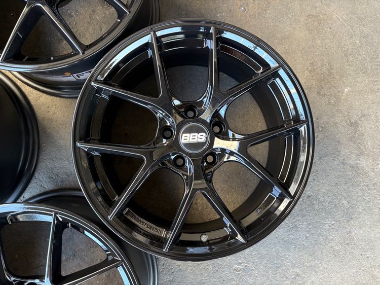 ล้อแม็กขอบ17 BBS CI-R 5รู114 กว้าง8.5 ออฟ35 สีดำเงา ล้อเบา FLOW FORMING งานAuto Option AOW ล้อไทย (ล้อทำสีมาใหม่เพื่อความสวยงาม ไม่มีซ่อม) รูปที่ 5
