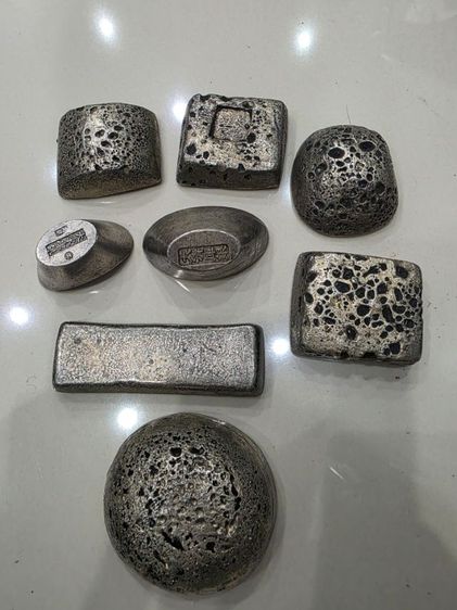 ก้อนสีเงิน หนักๆ สวยหายาก ขายตามสภาพ รุ่นเก่าเหมาๆ ทั้งหมด 8 ก้อน พร้อมส่งครับ รูปที่ 2