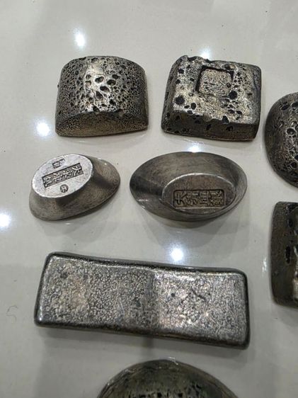 ก้อนสีเงิน หนักๆ สวยหายาก ขายตามสภาพ รุ่นเก่าเหมาๆ ทั้งหมด 8 ก้อน พร้อมส่งครับ รูปที่ 6
