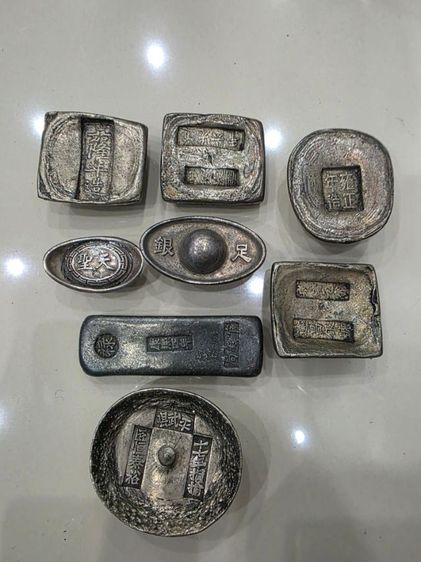 ก้อนสีเงิน หนักๆ สวยหายาก ขายตามสภาพ รุ่นเก่าเหมาๆ ทั้งหมด 8 ก้อน พร้อมส่งครับ