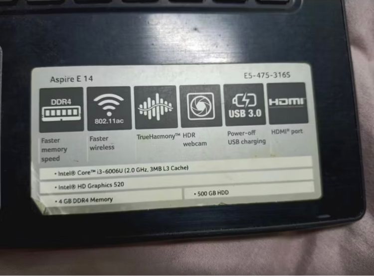 โน้ตบุ๊ก Acer Aspire E 14 รุ่น E5-475-3165  รูปที่ 2
