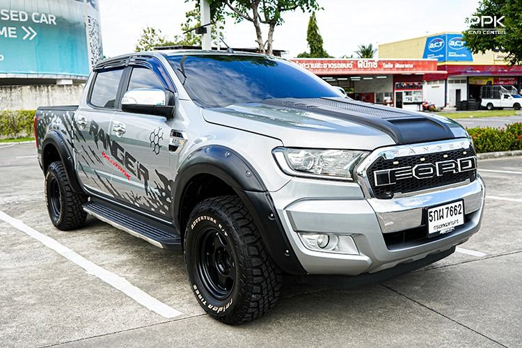 Ford Ranger 2016 2.2 Hi-Rider XLT Pickup ดีเซล ไม่ติดแก๊ส เกียร์ธรรมดา เทา รูปที่ 3