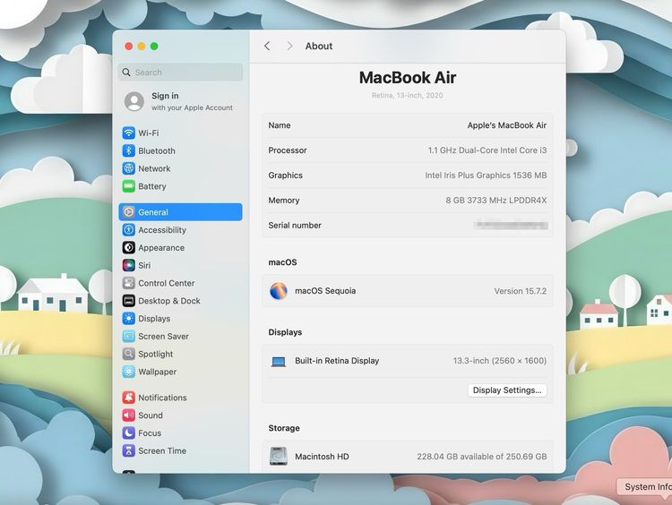 MacBook Air 13-inch 2020 Ram8GB SSD256GB Silver รูปที่ 12