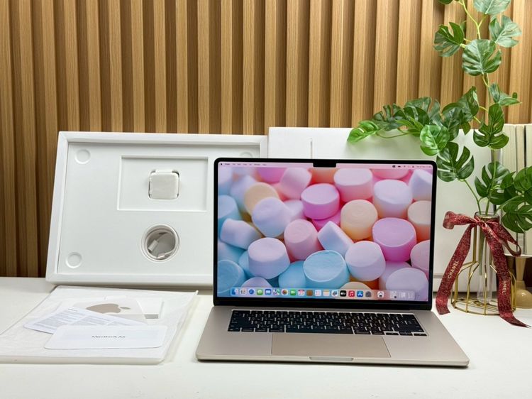 Apple แมค โอเอส 8 กิกะไบต์ อื่นๆ ไม่ใช่ MacBook Air 15-inch M2 2023 Ram8GB SSD256GB Starlight 