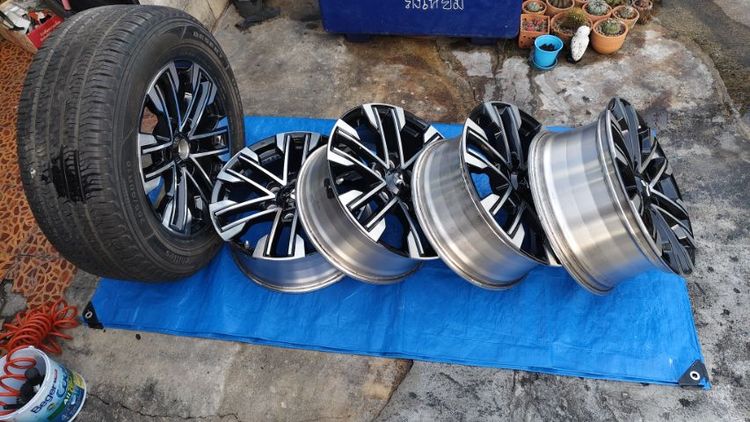 ล้อแม็กเดิมศูนย์รถปาเจโร ขอบ18" 5วงพร้อมยางอะไหลลายเดียวกัน รูปที่ 4