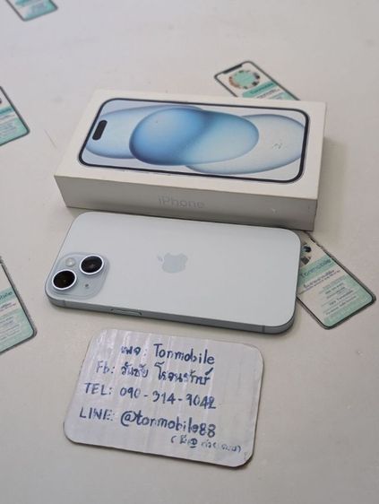 ขาย เทิร์น iPhone 15 128 Blue ศูนย์ไทย สภาพใหม่เอี่ยม อุปกรณ์ครบยกกล่อง ขาดสายชาร์จ สุขภาพแบต 88 เพียง 15,990 บาท ครับ  รูปที่ 2