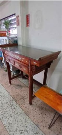 ขายด่วนโต๊ะไม้ประดู่ลายมังกรโบราณ ฝังมุก