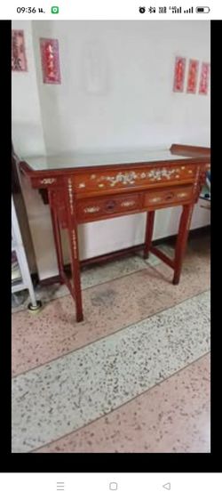 ขายด่วนโต๊ะไม้ประดู่ลายมังกรโบราณ ฝังมุก รูปที่ 3