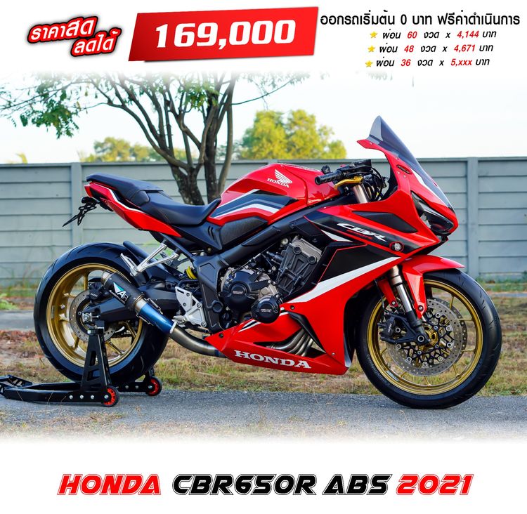 HONDA CBR650R ABS ปี 2021 ฟรีค่าดำเนินการจัดไฟแนนซ์ 