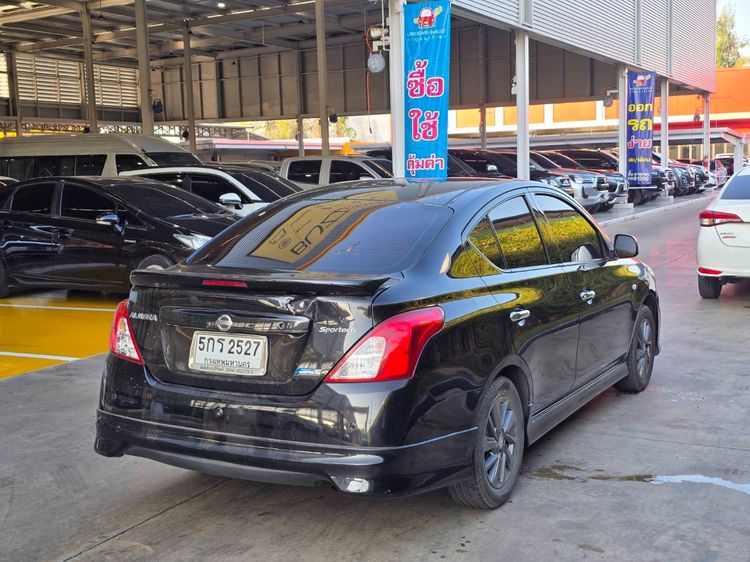 Nissan Almera 2015 1.2 E Sportech Sedan เบนซิน ไม่ติดแก๊ส เกียร์อัตโนมัติ ดำ รูปที่ 4