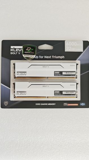 แรม ram klevv bolt v 32 gb สีขาว ddr5 บัส6000 cl28