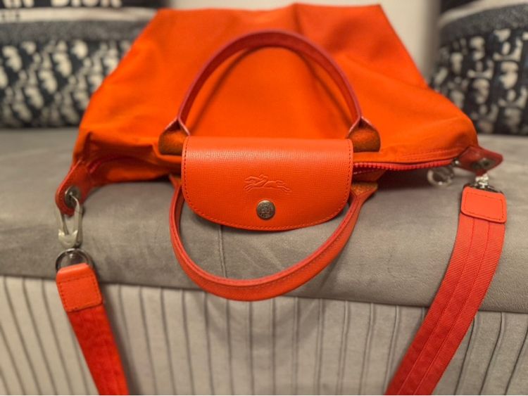 Long Champ Neo Nylon สีส้ม มือ 2 ของแท้ รูปที่ 12
