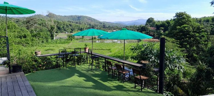 มีบางส่วน ใช่ บ้านสวนวิวสวยบรรยากาศเงียบสงบเป็นส่วนตัว  บ้านสไตล์รีสอร์ทพร้อมสระว่ายน้ำ โอบล้อมด้วยธรรมชาติเห็นวิวภูเขาและทุ่งนา นั่งจิบกาแฟรับลมยามเช้า รูปที่ 2