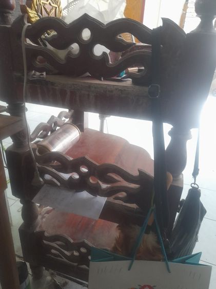 ชั้นวางของไม้มะค่า รูปที่ 2