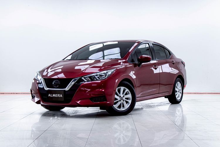 Nissan Almera 2022 1.0 EL Sedan เบนซิน ไม่ติดแก๊ส เกียร์อัตโนมัติ แดง รูปที่ 4