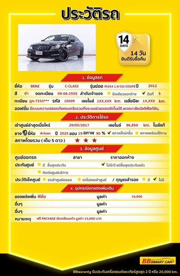 Mercedes-Benz C-Class 2012 C180 Sedan เบนซิน ไม่ติดแก๊ส เกียร์อัตโนมัติ ดำ รูปที่ 2