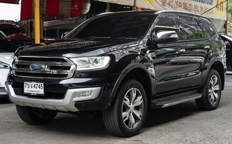 Ford Everest 2017 3.2 Titanium Plus 4WD Utility-car ดีเซล ไม่ติดแก๊ส เกียร์อัตโนมัติ ดำ รูปที่ 2