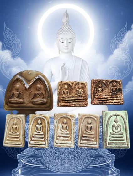 พระขุนแผนพลายคู่กรุบ้านกร่าง สมเด็จคะแนนคู่ สมเด็จสองหน้ากรุวังหน้า