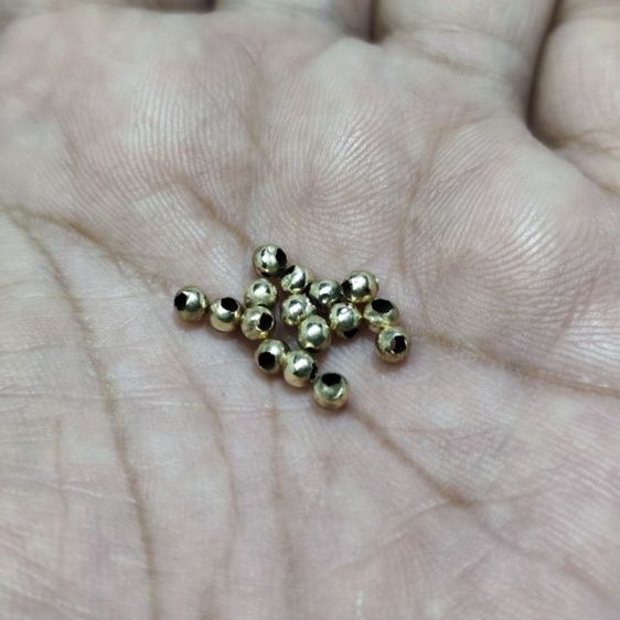 🔖เม็ดทองแท้ 3 มิล จำนวน 16 เม็ด งานจากญี่ปุ่น 👉ราคาต่อเม็ด👈  รูปที่ 3