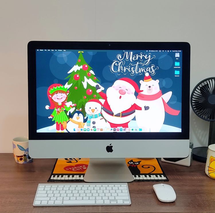 iMac 21.5" 2012 Corei5 macOSปี2024 SSD 128 GB RAM 8GB ใช้งานลื่นๆ โปรแกรมครบ จอสวย+Apple keyboard