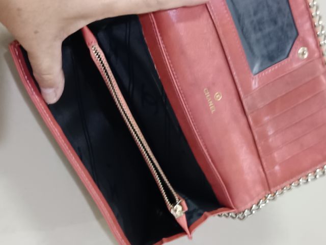 กระเป๋าสตางค์หนังแท้แบรนด์มือสองชาแนล รูปที่ 10