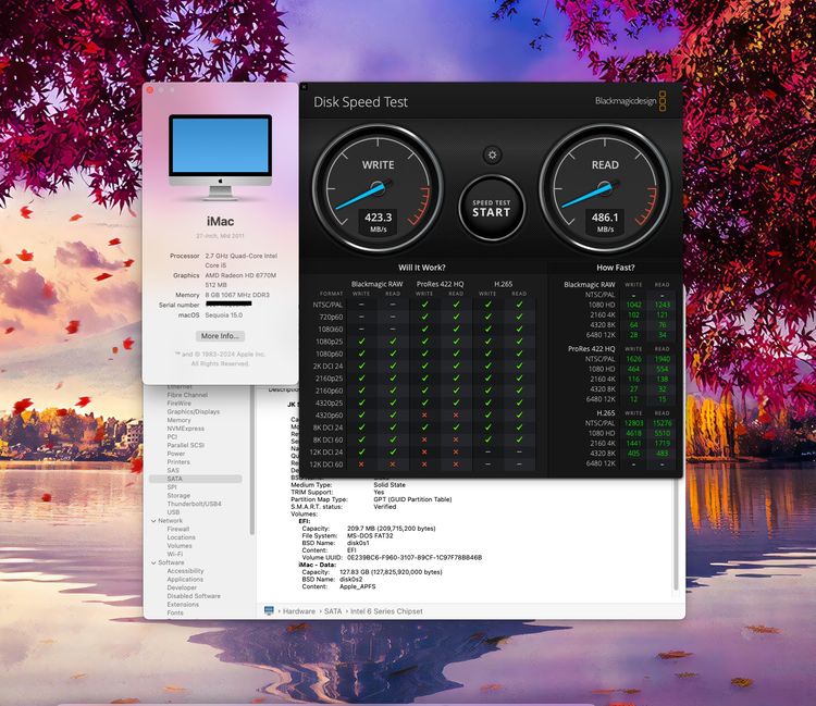 iMac 27” 2011 macOSปี2024  Corei5 RAM 8GB  SSD 128 GB สภาพดีลื่นมาก จอสวยไร้ตำหนิ+Apple keyboard รูปที่ 6