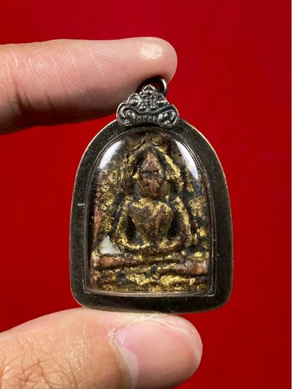 🔥พระซุ้มกอ เนื้อดินลงรักปิดทอง กำแพงเพชร พิมพ์ใหญ่มีลายกนก พร้อมเลี่ยม