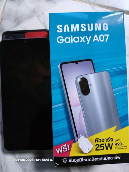 ซัมซุง เอ07 แรม4รอม64 สภาพใหม่ ประกันถึง12กย.69 มีกล่องมีสายช้าต ฟีมด้าน เคสแดง  รูปที่ 4