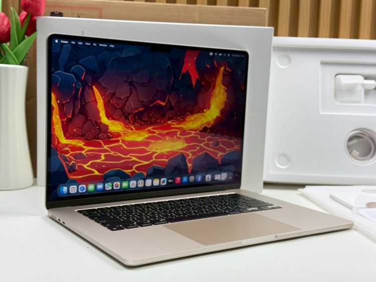 MacBook Air 15-inch M3 2024 Ram8GB SSD256GB Starlight apple care 29 November 2026 รูปที่ 3