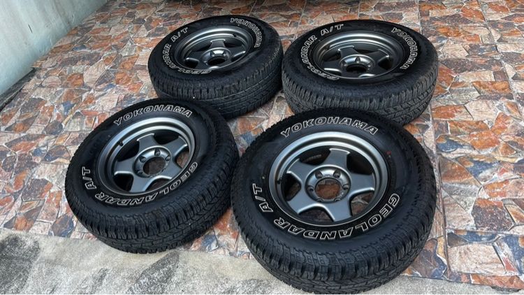 แม็ก Bradley งานSSW 16”  สีเทา ก8“ ออฟ0 16“ พร้อมยางYoko AT G015 ปลายปี2024   รูปที่ 6