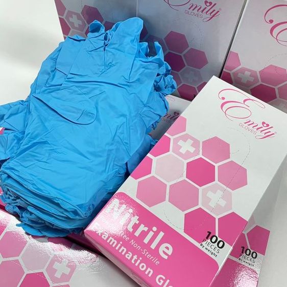 ถุงมือ สีฟ้า กล่องละ 100 ชิ้น รูปที่ 4
