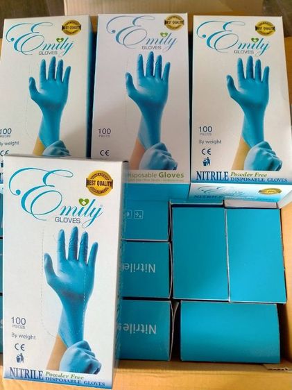 ถุงมือ สีฟ้า กล่องละ 100 ชิ้น รูปที่ 6