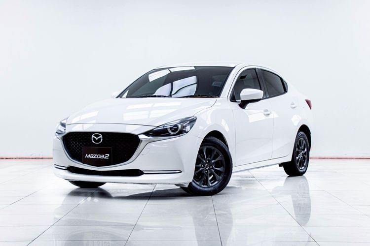 Mazda Mazda 2 2021 1.3 Skyactiv-G S Leather Sedan Sedan เบนซิน ไม่ติดแก๊ส เกียร์อัตโนมัติ ขาว รูปที่ 4
