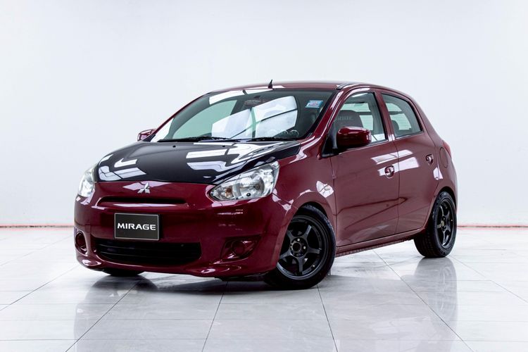 Mitsubishi Mirage 2012 1.2 GLX Sedan เบนซิน ไม่ติดแก๊ส เกียร์อัตโนมัติ แดง รูปที่ 4