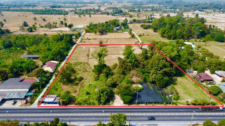 ขายที่ดินติดถนนใหญ่ราคาถูก พื้นที่ 16-3-27 ไร่ ถนนบ้านนา-แก่งคอย ต.เขาเพิ่ม อ.บ้านนา จ.นครนายก  