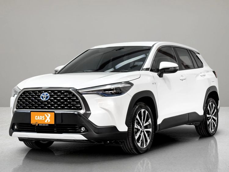 รถ Toyota Corolla Cross 1.8 Hybrid Premium สี ขาว