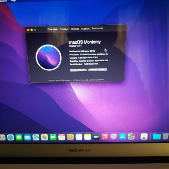 Apple MacBook Air หน้าจอ 13นิ้ว ซื้อ มีนาคม 2021 i5 Ram 8 ไหลลื่น แบตทน สวย รูปที่ 8