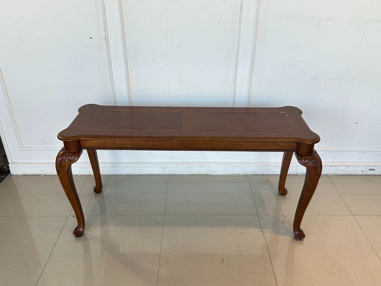 โต๊ะคอนโซล สไตล์วินเทจ ท็อปไม้จริง กลางไม้ MDF โครงขาไม้ รูปที่ 2