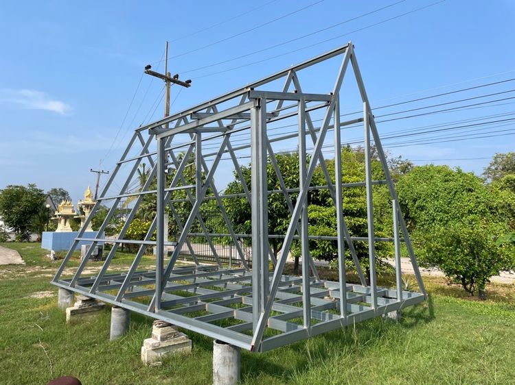 โครงสร้างเหล็ก-บ้านน็อคดาวน์ A-เฟรม (แบบ-2) ขนาด 3.30x6.0x3.50 เมตร รูปที่ 9