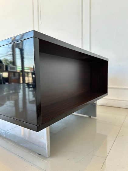 โต๊ะข้าง 1 ลิ้นชัก โครงไม้ MDF ไฮกรอสสีดำ ขาเหล็ก รูปที่ 7