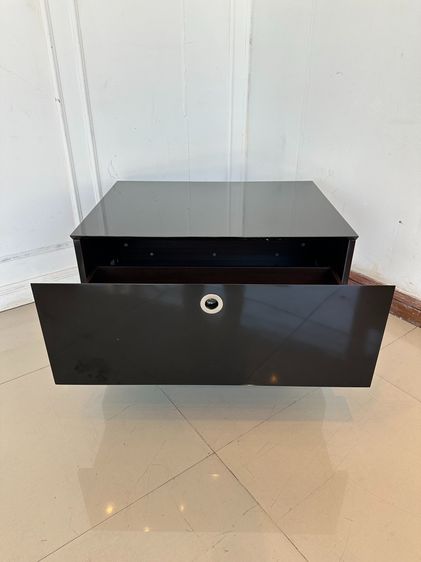 โต๊ะข้าง 1 ลิ้นชัก โครงไม้ MDF ไฮกรอสสีดำ ขาเหล็ก รูปที่ 12